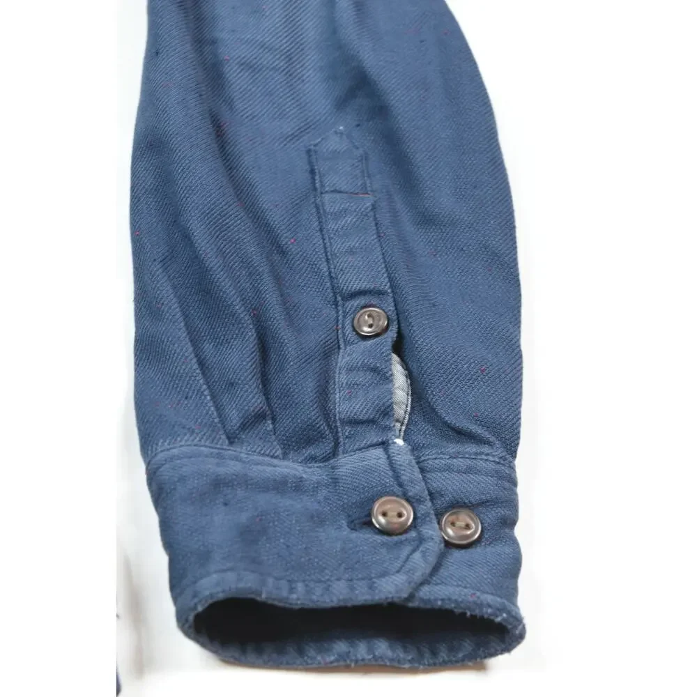 The North Face Flannel Shirt Mens Medium Blue Long Sleeve Button-Up Heavyweight